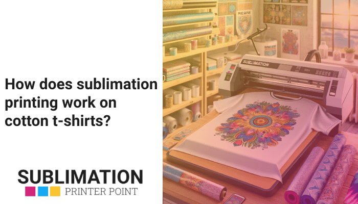 How does sublimation printing work on cotton t-shirts?